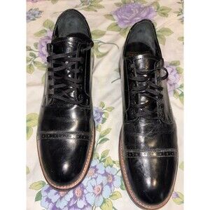 Men's Stacy Adams Madison cap toe oxford black dress shoes 9D